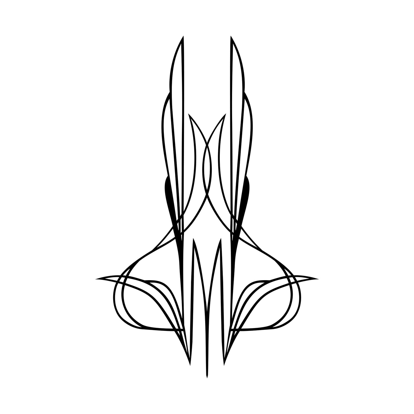 Briskie pinstripe sticker decal, style 08, thin accent line.