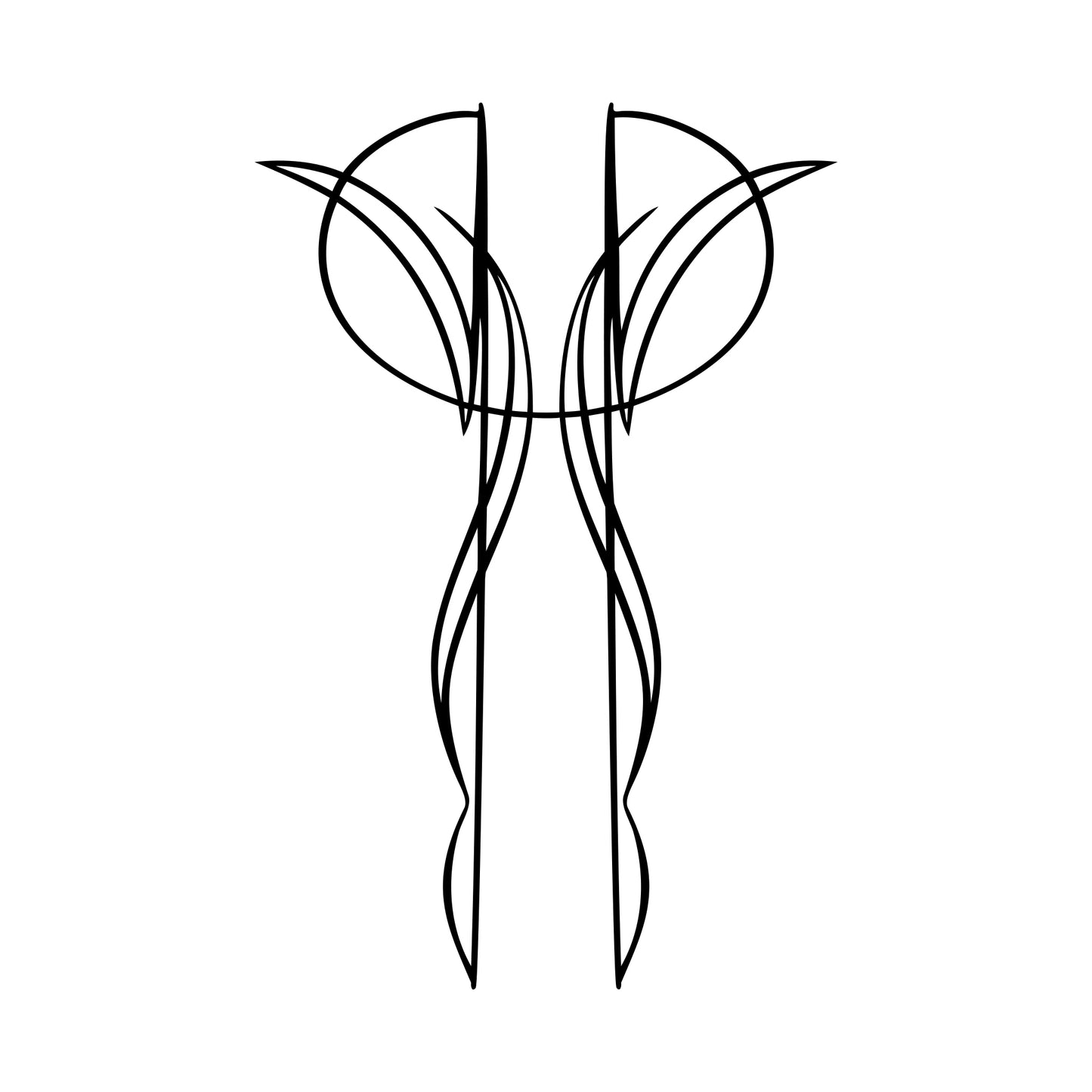 Vehicle pinstripe vinyl sticker, Briskie style 09.