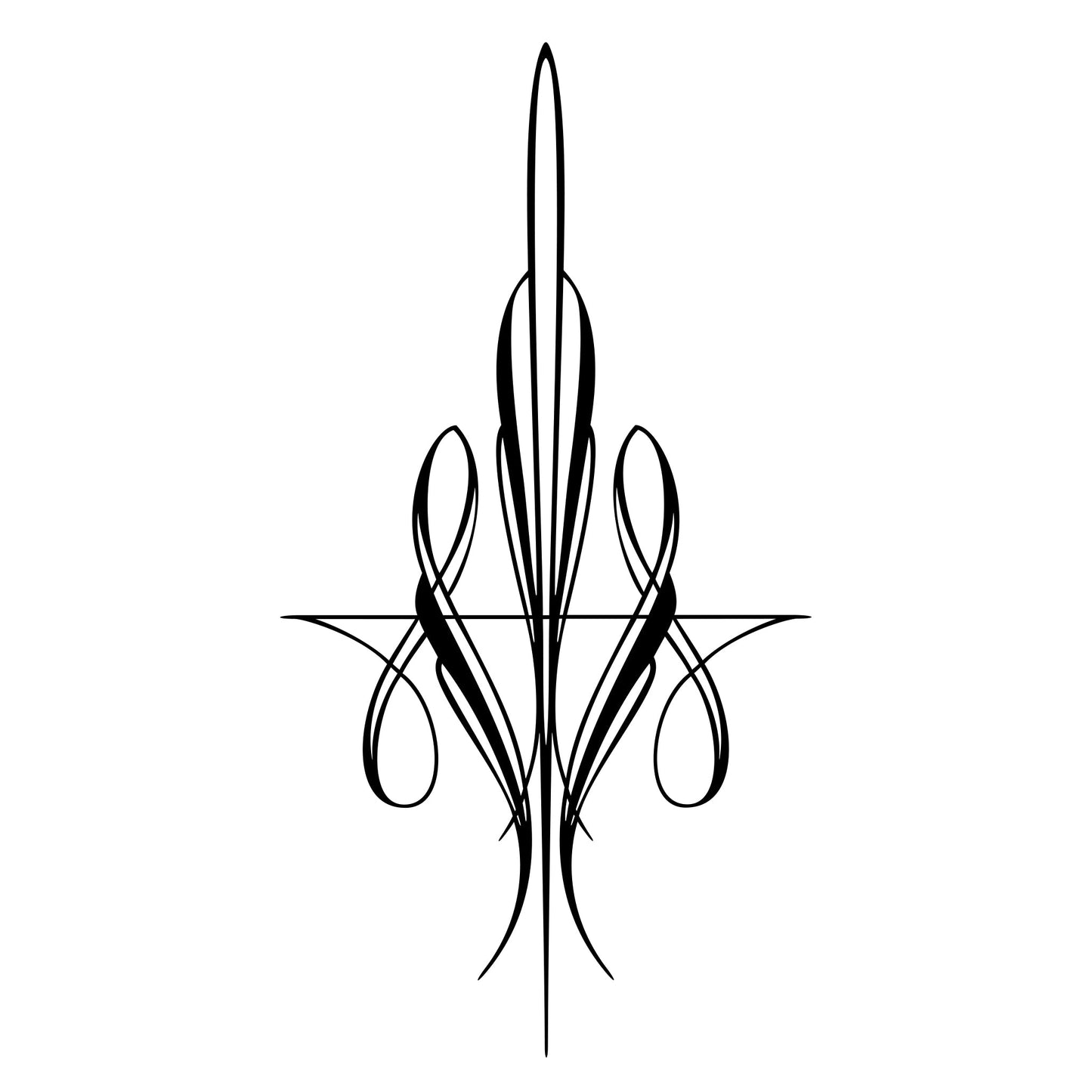 Cox pinstripe vinyl decal sticker, style 11.