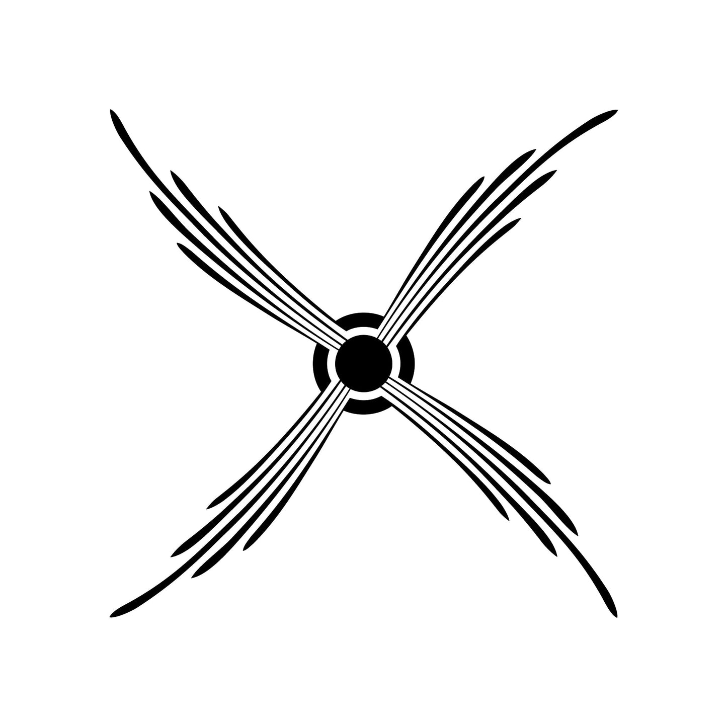 Mowry pinstripe sticker decal, style 18, thin accent line.