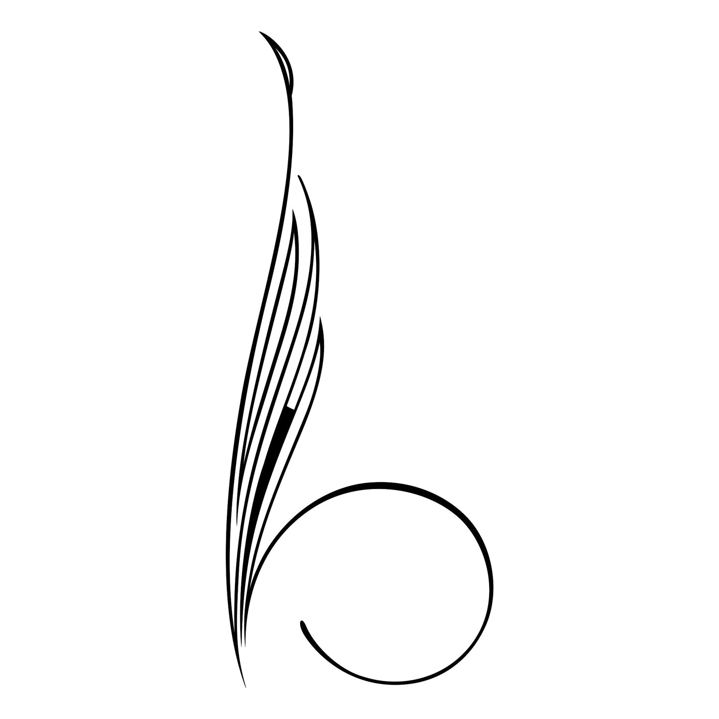 Mowry pinstripe sticker decal, style 23, thin accent line.