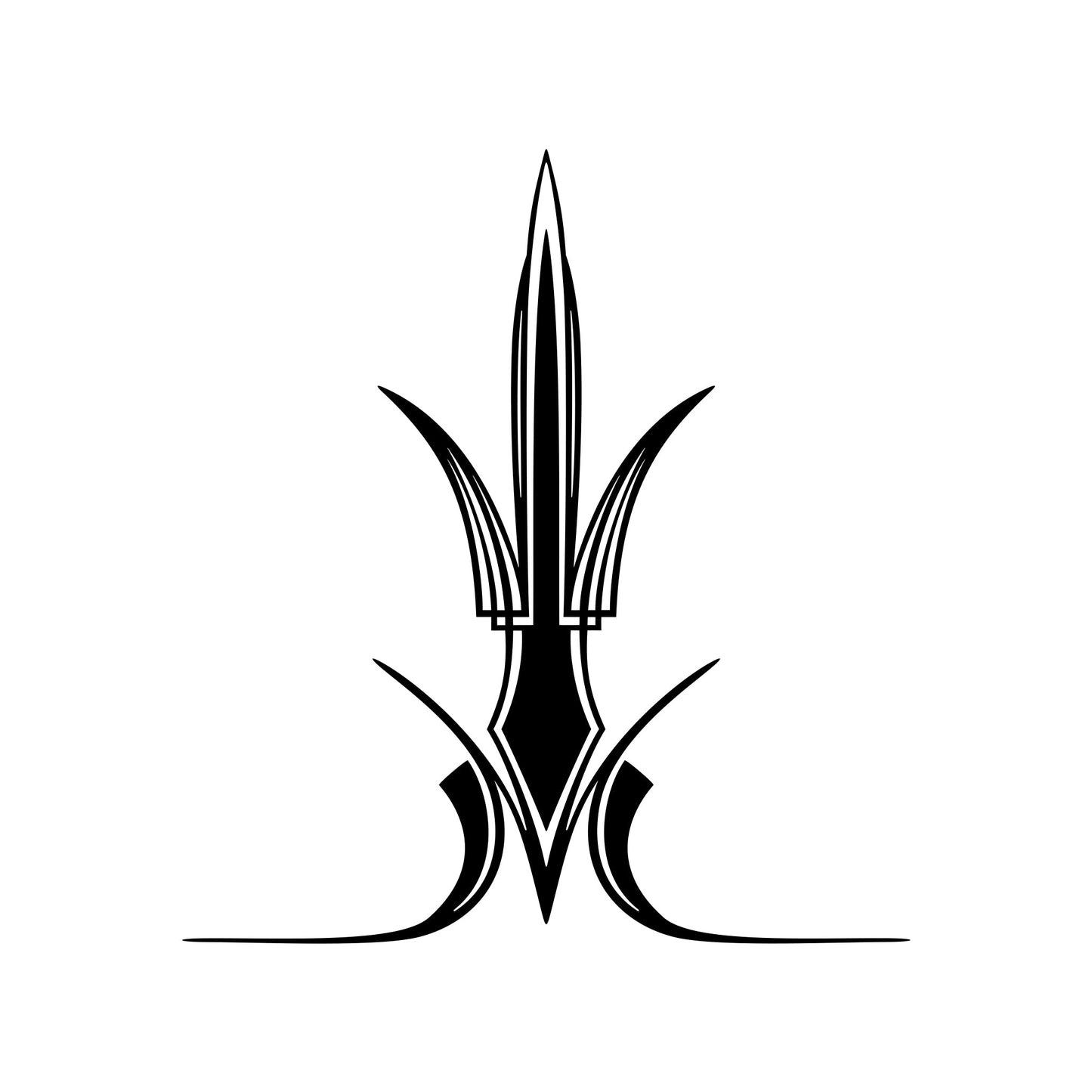 Vickio pinstripe vinyl decal sticker, style 01.