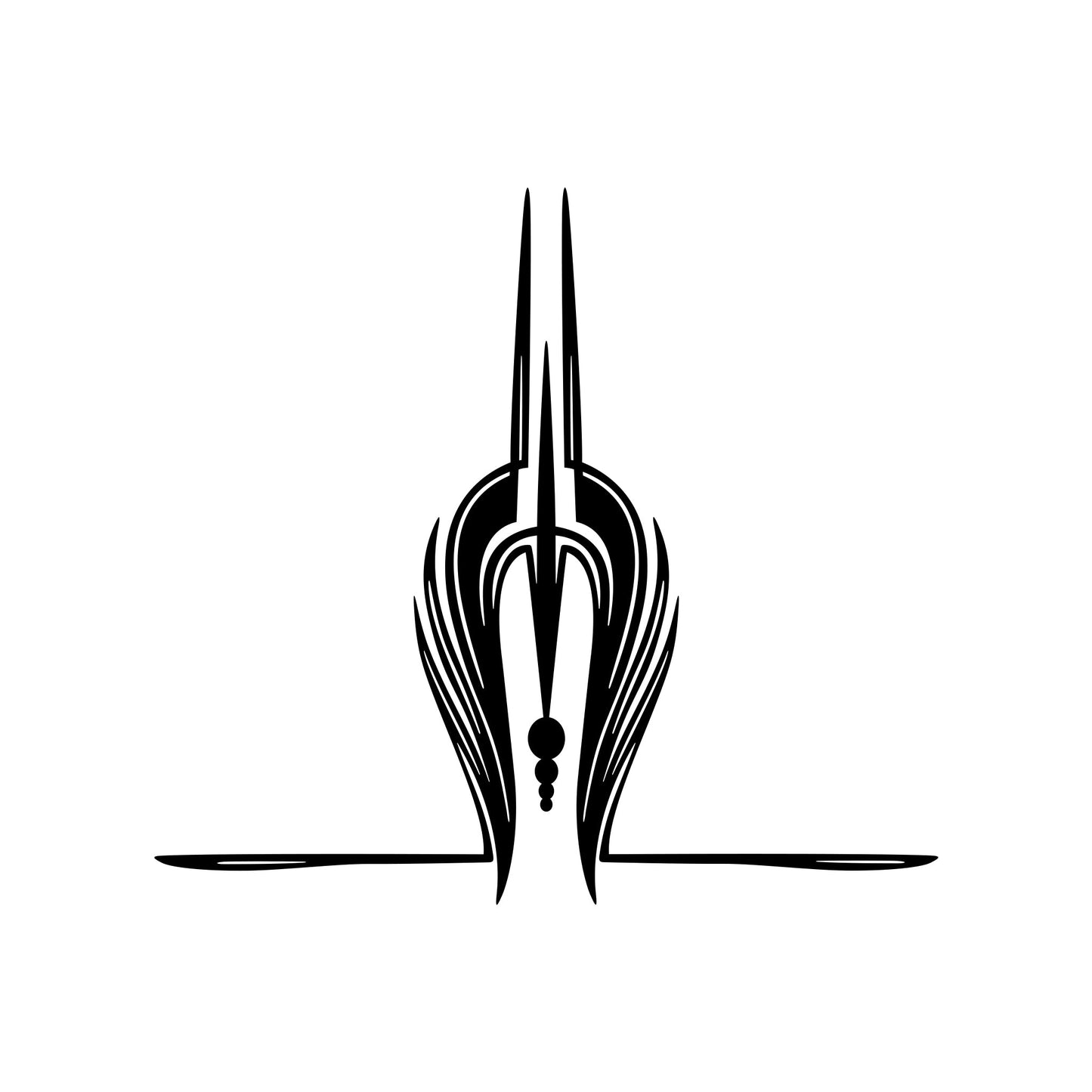 Vickio pinstripe sticker decal, style 03, thin accent line.