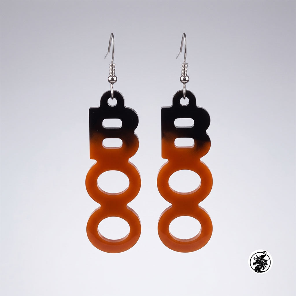 "BOO" Halloween Dangle Earrings