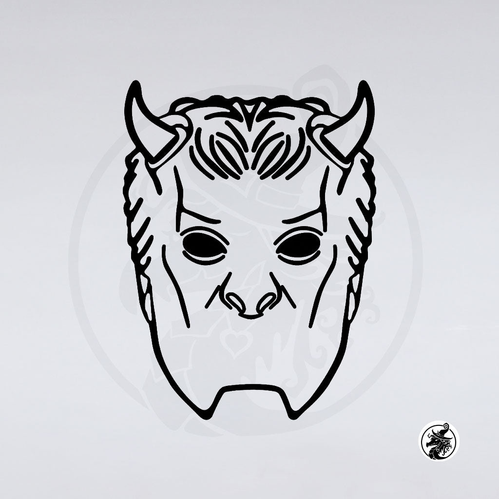 Ghost ghoul mask illustration