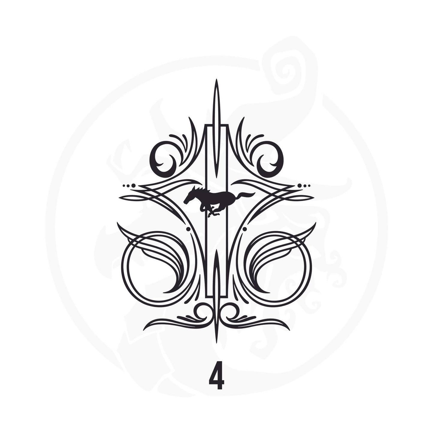 Pinstripe Vinyl Decal Series 107 Style 04, premium high-quality die-cut vinyl decal design #1 for cars, trucks, motorcycles, laptops, and more, sticker
