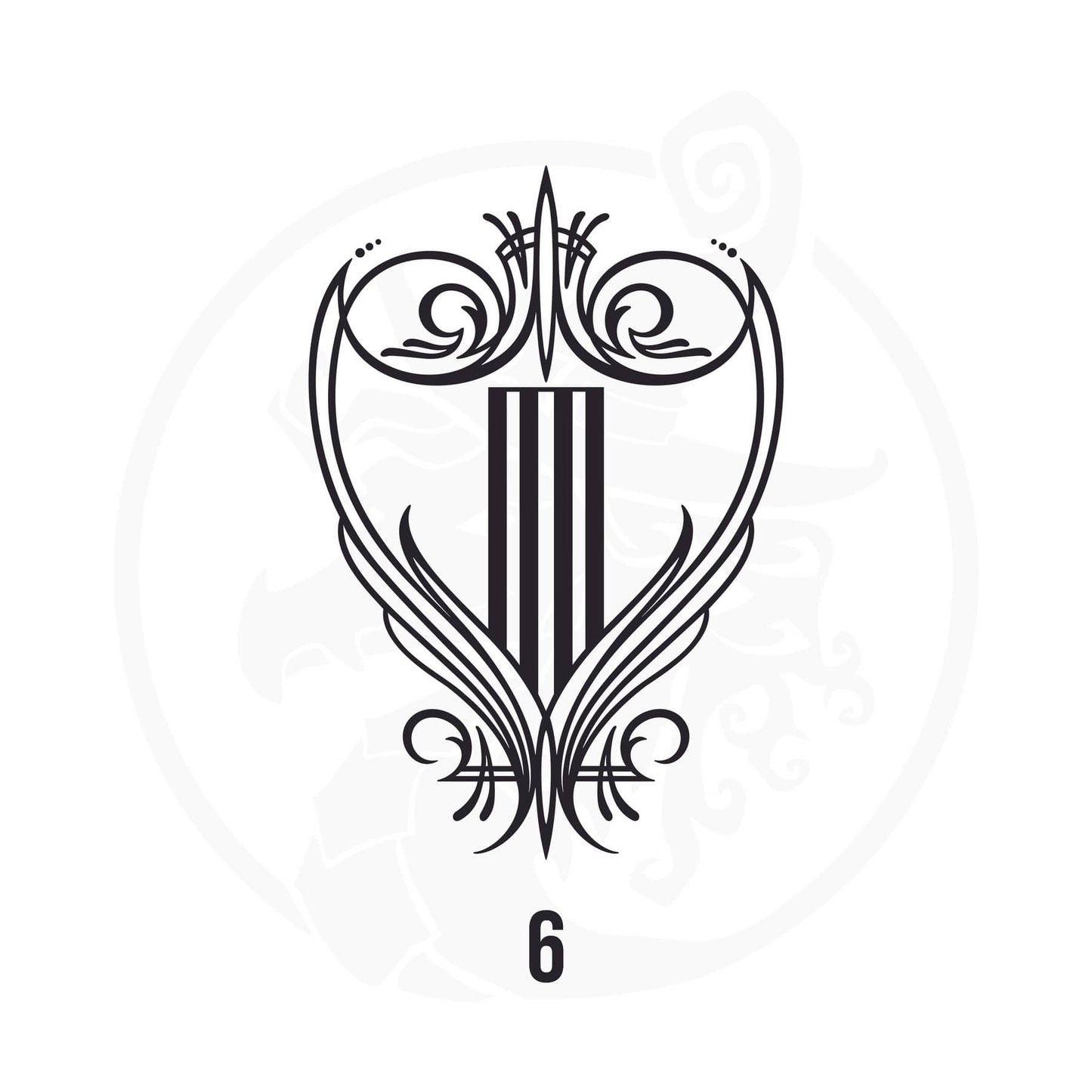 Pinstripe Vinyl Decal Series 107 Style 06, premium high-quality die-cut vinyl decal design #1 for cars, trucks, motorcycles, laptops, and more, sticker