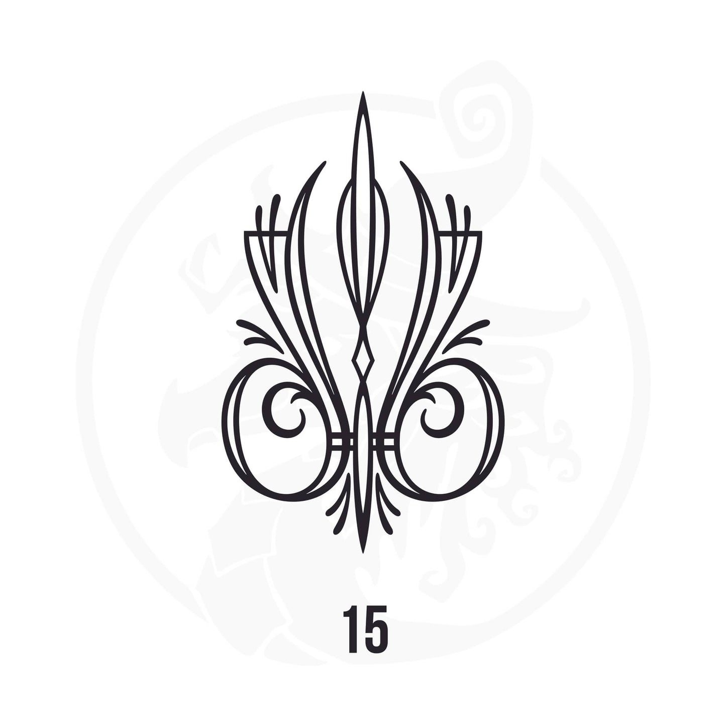 Pinstripe Vinyl Decal Series 107 Style 15, premium high-quality die-cut vinyl decal design #1 for cars, trucks, motorcycles, laptops, and more, sticker