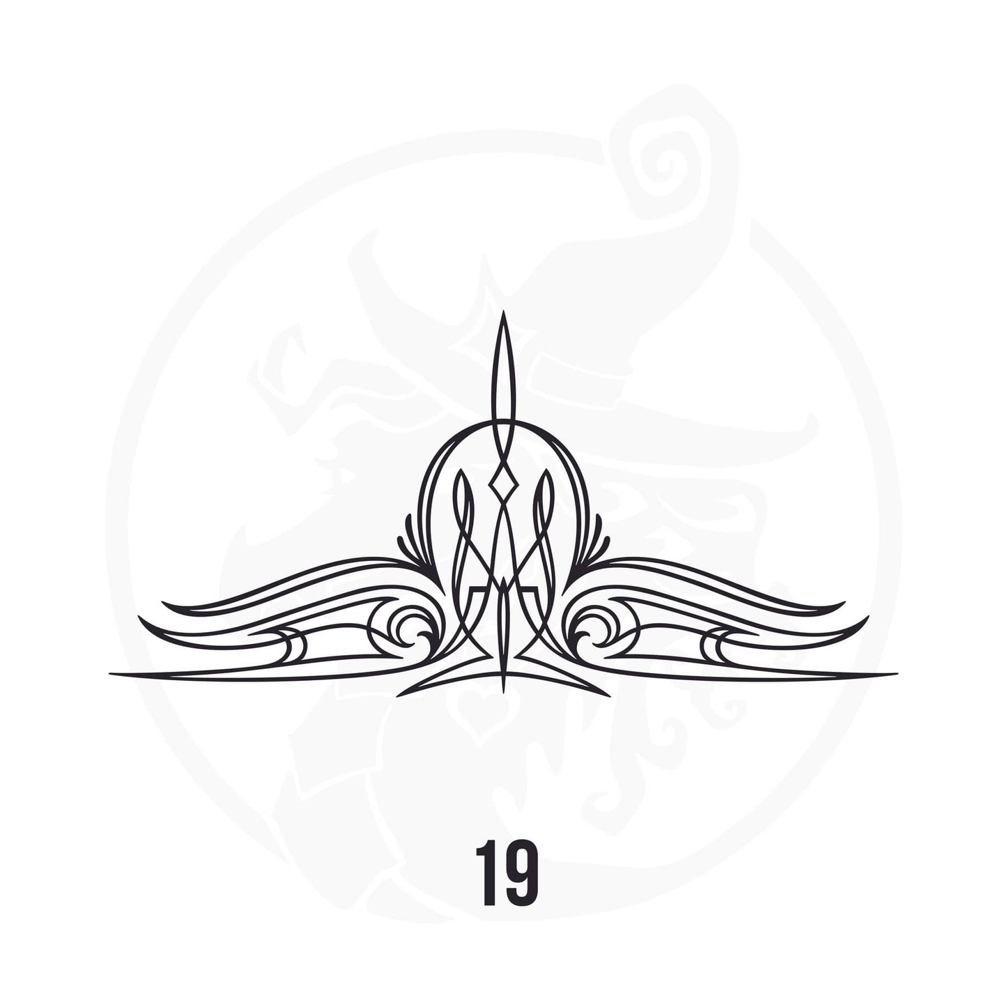 Pinstripe Vinyl Decal Series 107 Style 19, premium high-quality die-cut vinyl decal design #1 for cars, trucks, motorcycles, laptops, and more, sticker
