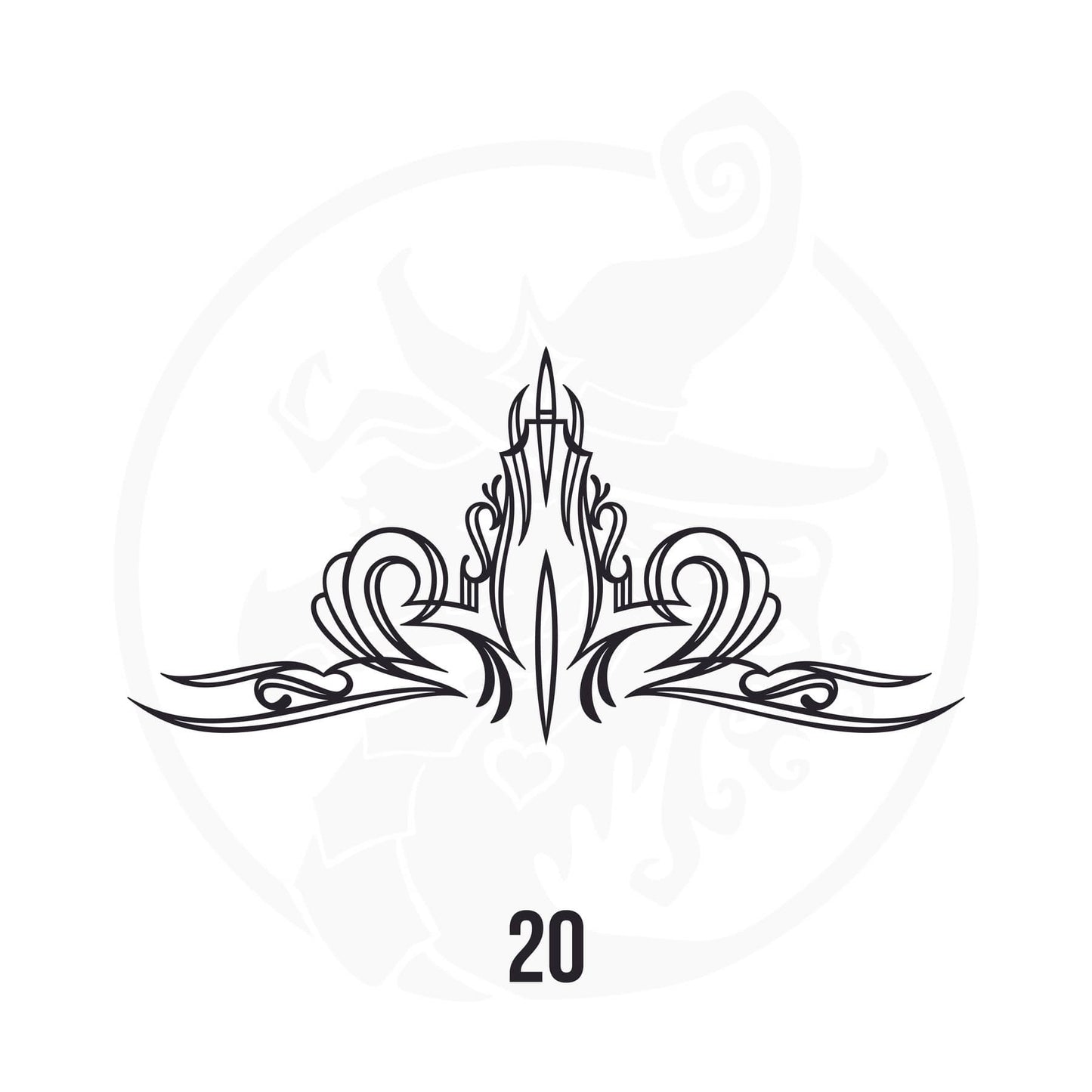 Pinstripe Vinyl Decal Series 107 Style 20, premium high-quality die-cut vinyl decal design #1 for cars, trucks, motorcycles, laptops, and more, sticker