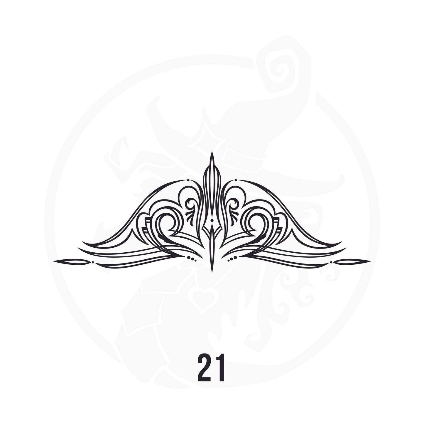 Pinstripe Vinyl Decal Series 107 Style 21, premium high-quality die-cut vinyl decal design #1 for cars, trucks, motorcycles, laptops, and more, sticker