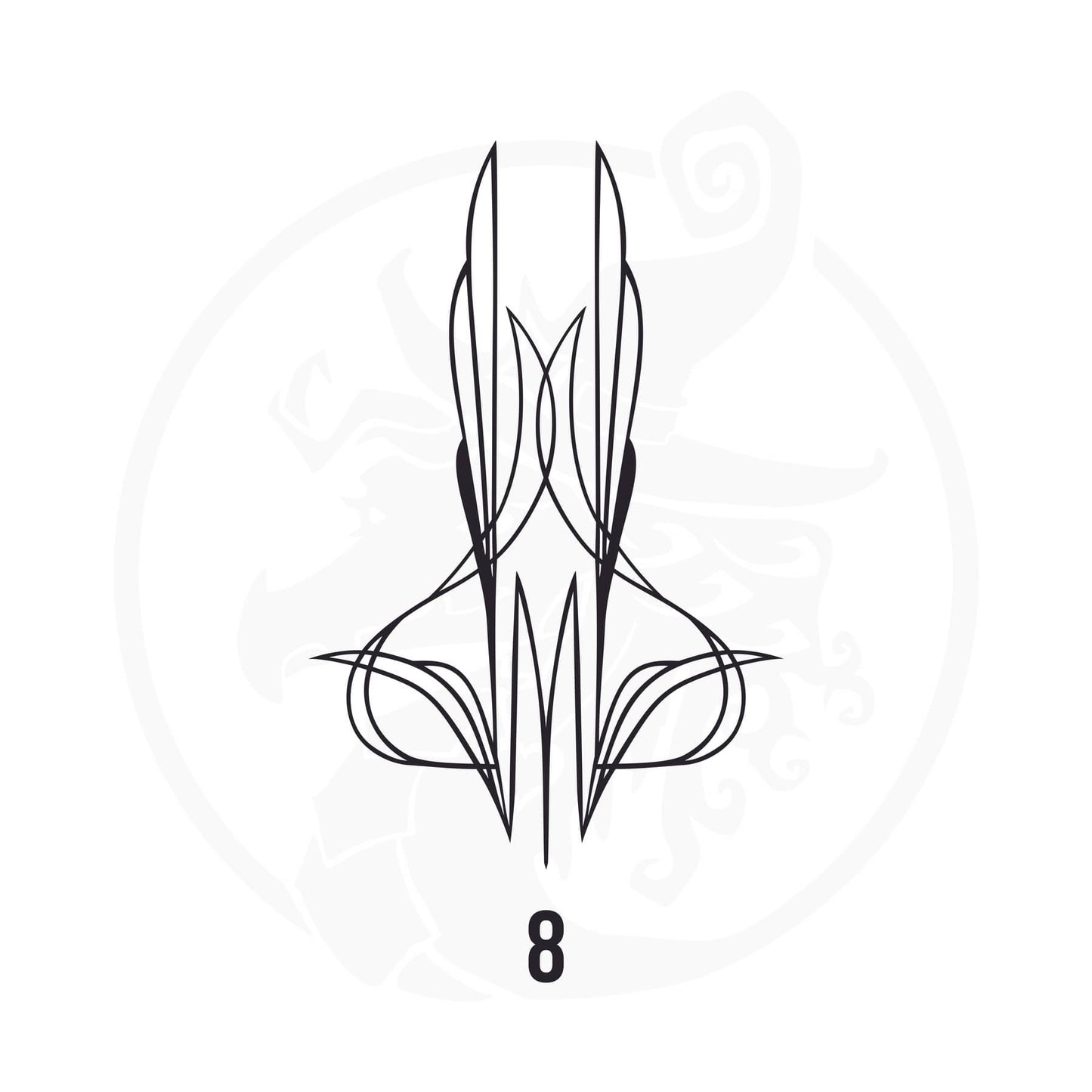 Pinstripe Vinyl Decal Series 110 Style 08, premium high-quality die-cut vinyl decal design #1 for cars, trucks, motorcycles, laptops, and more, sticker