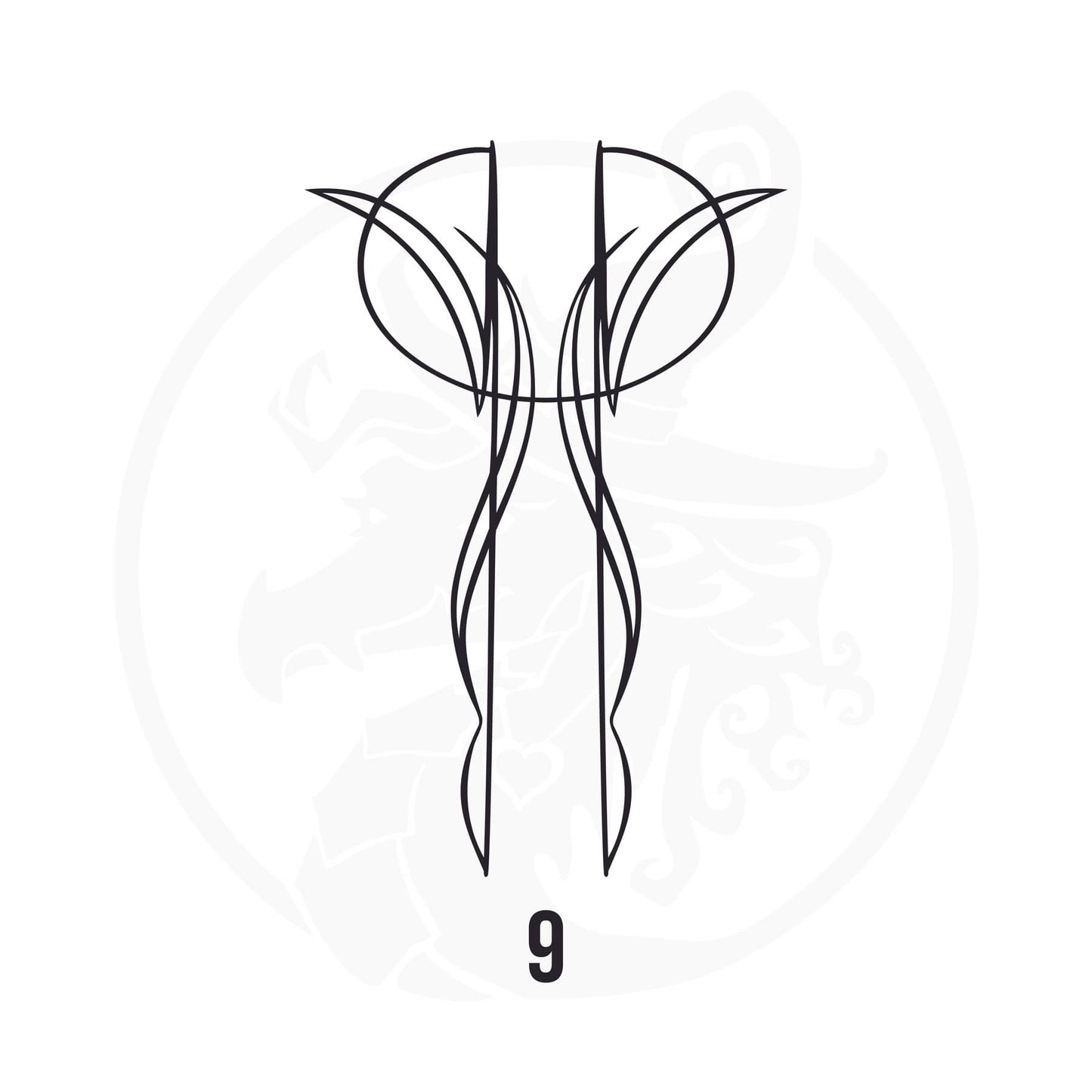 Pinstripe Vinyl Decal Series 110 Style 09, premium high-quality die-cut vinyl decal design #1 for cars, trucks, motorcycles, laptops, and more, sticker