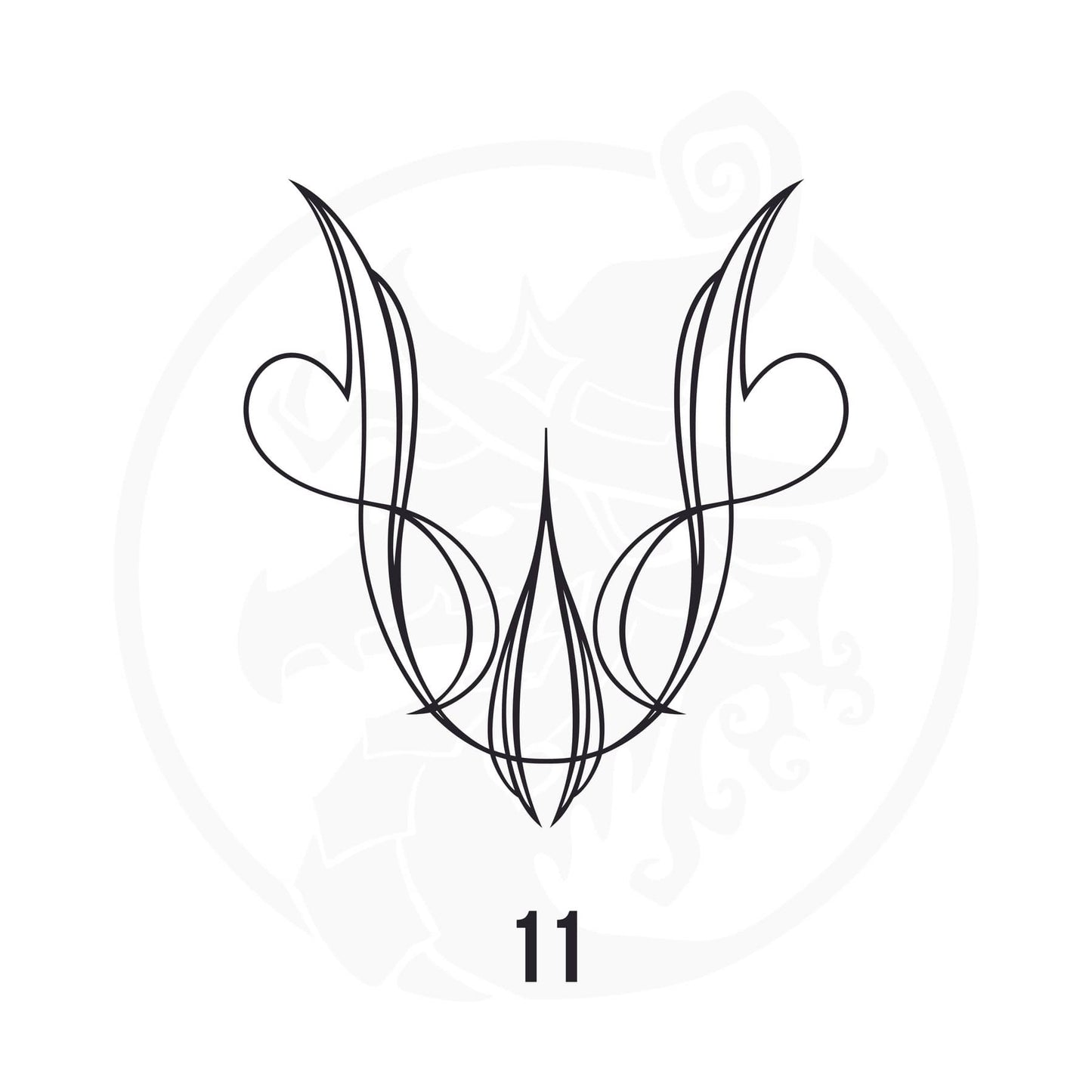 Pinstripe Vinyl Decal Series 110 Style 11, premium high-quality die-cut vinyl decal design #1 for cars, trucks, motorcycles, laptops, and more, sticker