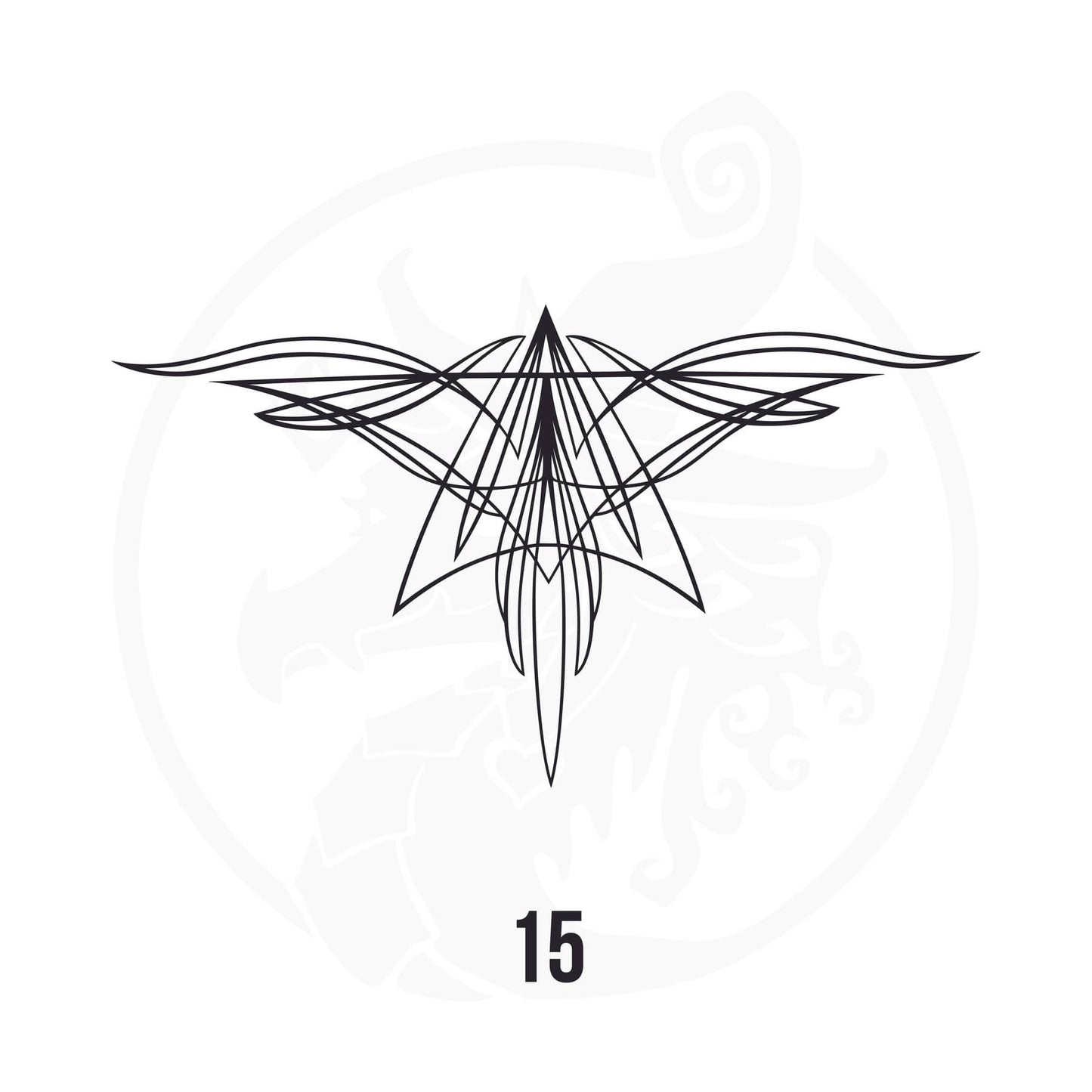 Pinstripe Vinyl Decal Series 110 Style 15, premium high-quality die-cut vinyl decal design #1 for cars, trucks, motorcycles, laptops, and more, sticker
