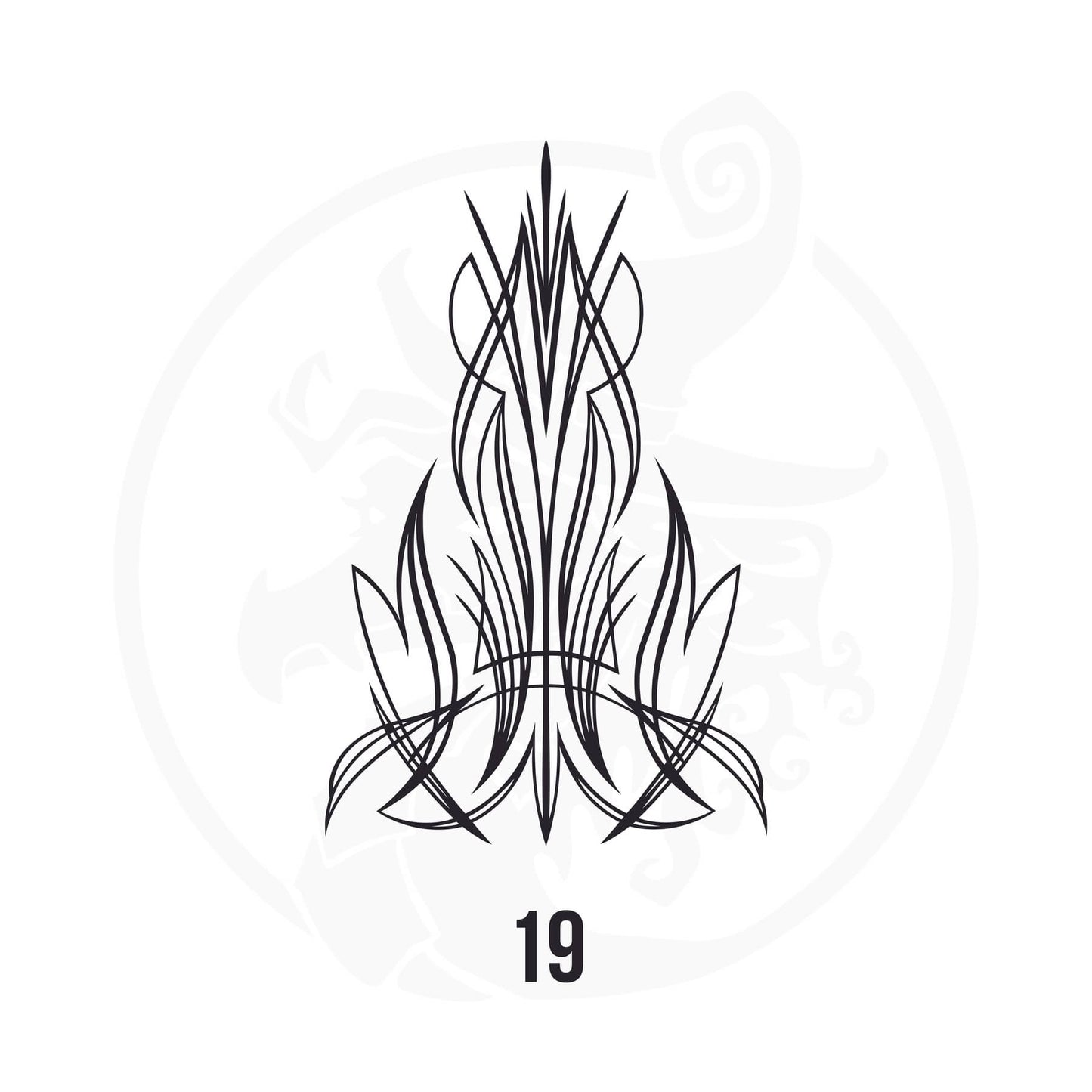 Pinstripe Vinyl Decal Series 110 Style 19, premium high-quality die-cut vinyl decal design #1 for cars, trucks, motorcycles, laptops, and more, sticker