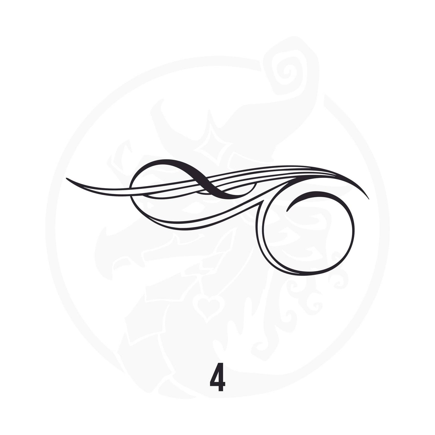 Pinstripe Vinyl Decal Series 112 Style 04, premium high-quality die-cut vinyl decal design #1 for cars, trucks, motorcycles, laptops, and more, sticker