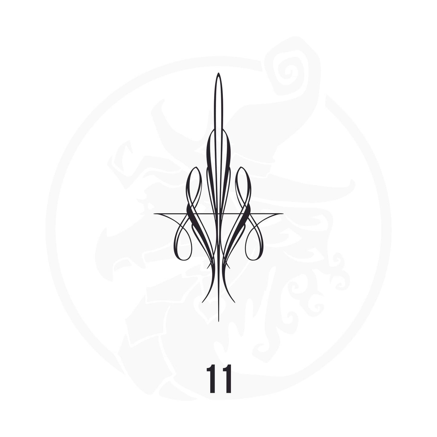 Pinstripe Vinyl Decal Series 112 Style 11, premium high-quality die-cut vinyl decal design #1 for cars, trucks, motorcycles, laptops, and more, sticker