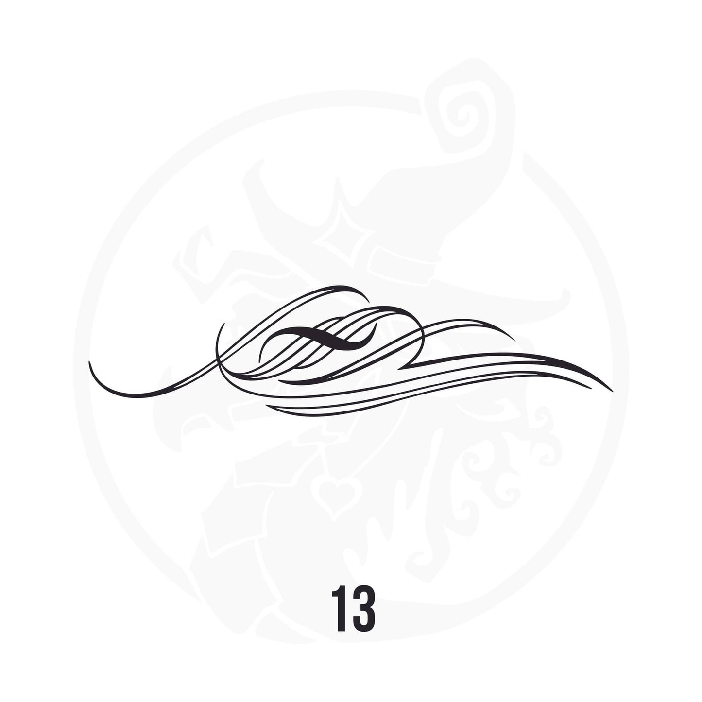 Pinstripe Vinyl Decal Series 112 Style 13, premium high-quality die-cut vinyl decal design #1 for cars, trucks, motorcycles, laptops, and more, sticker