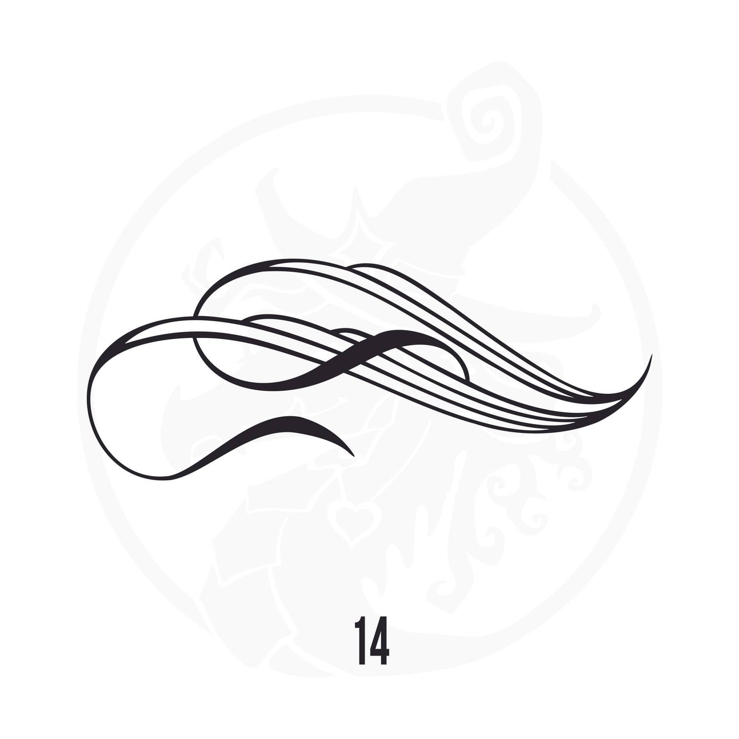 Pinstripe Vinyl Decal Series 112 Style 14, premium high-quality die-cut vinyl decal design #1 for cars, trucks, motorcycles, laptops, and more, sticker