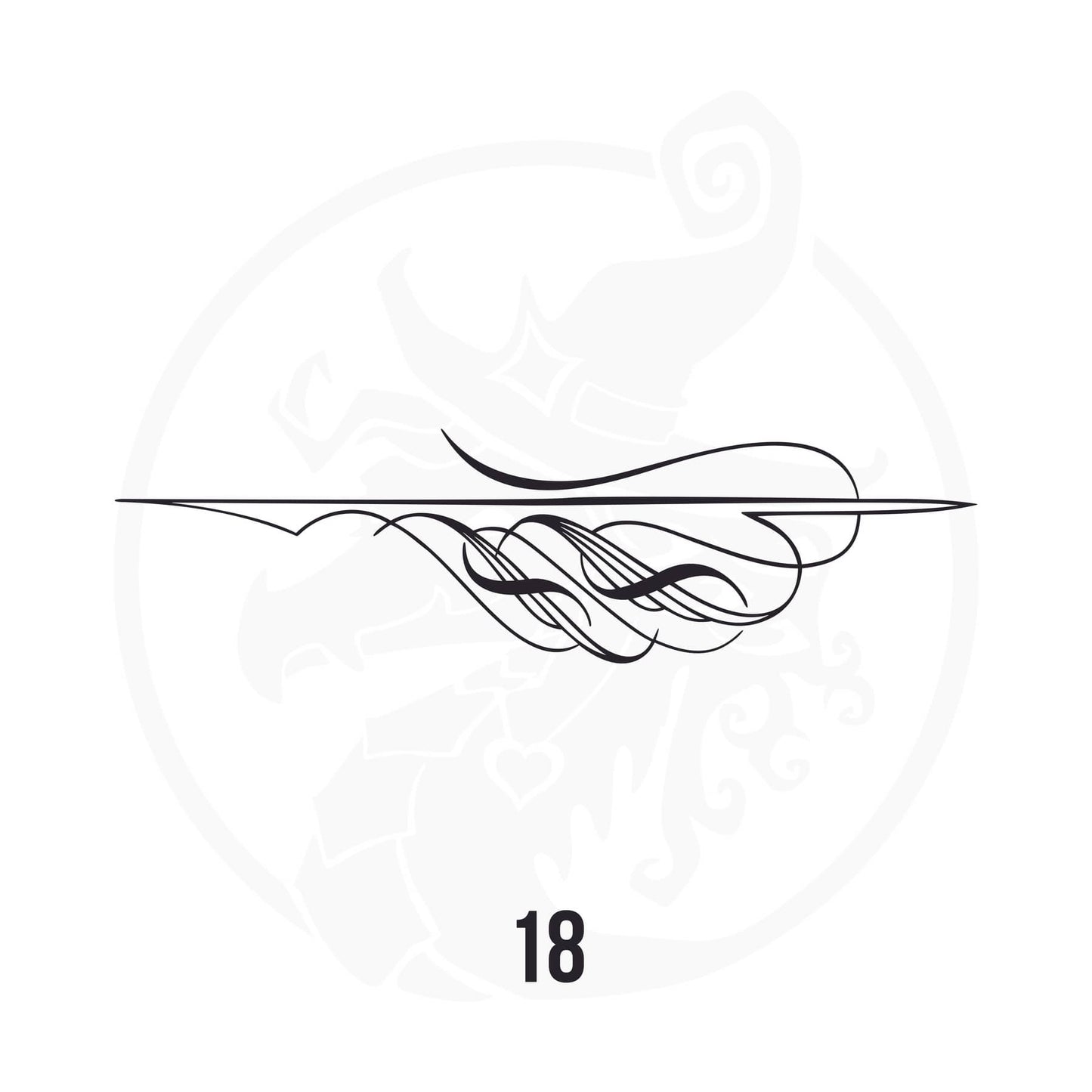 Pinstripe Vinyl Decal Series 112 Style 18, premium high-quality die-cut vinyl decal design #1 for cars, trucks, motorcycles, laptops, and more, sticker