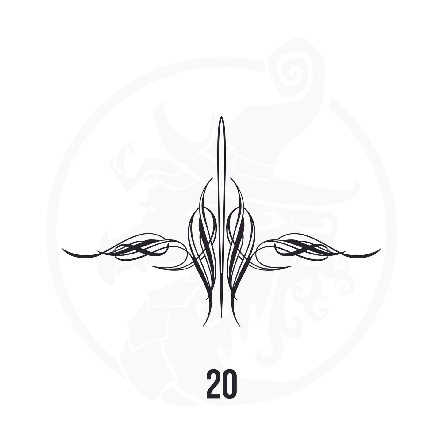 Pinstripe Vinyl Decal Series 112 Style 20, premium high-quality die-cut vinyl decal design #1 for cars, trucks, motorcycles, laptops, and more, sticker