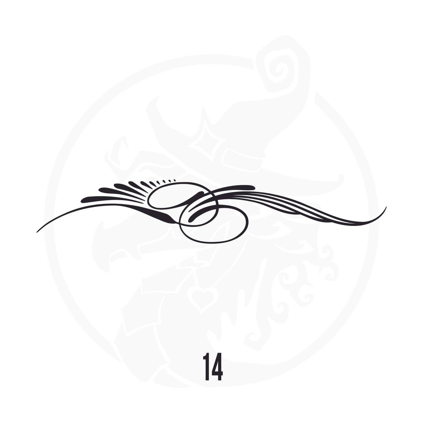 Pinstripe Vinyl Decal Series 113 Style 14, premium high-quality die-cut vinyl decal design #1 for cars, trucks, motorcycles, laptops, and more, sticker