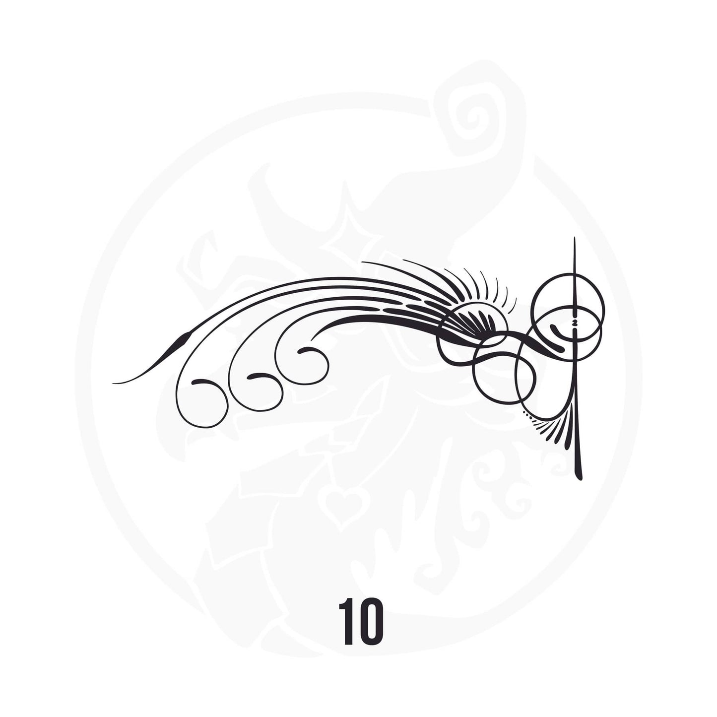 Pinstripe Vinyl Decal Series 116 Style 10, premium high-quality die-cut vinyl decal design #1 for cars, trucks, motorcycles, laptops, and more, sticker