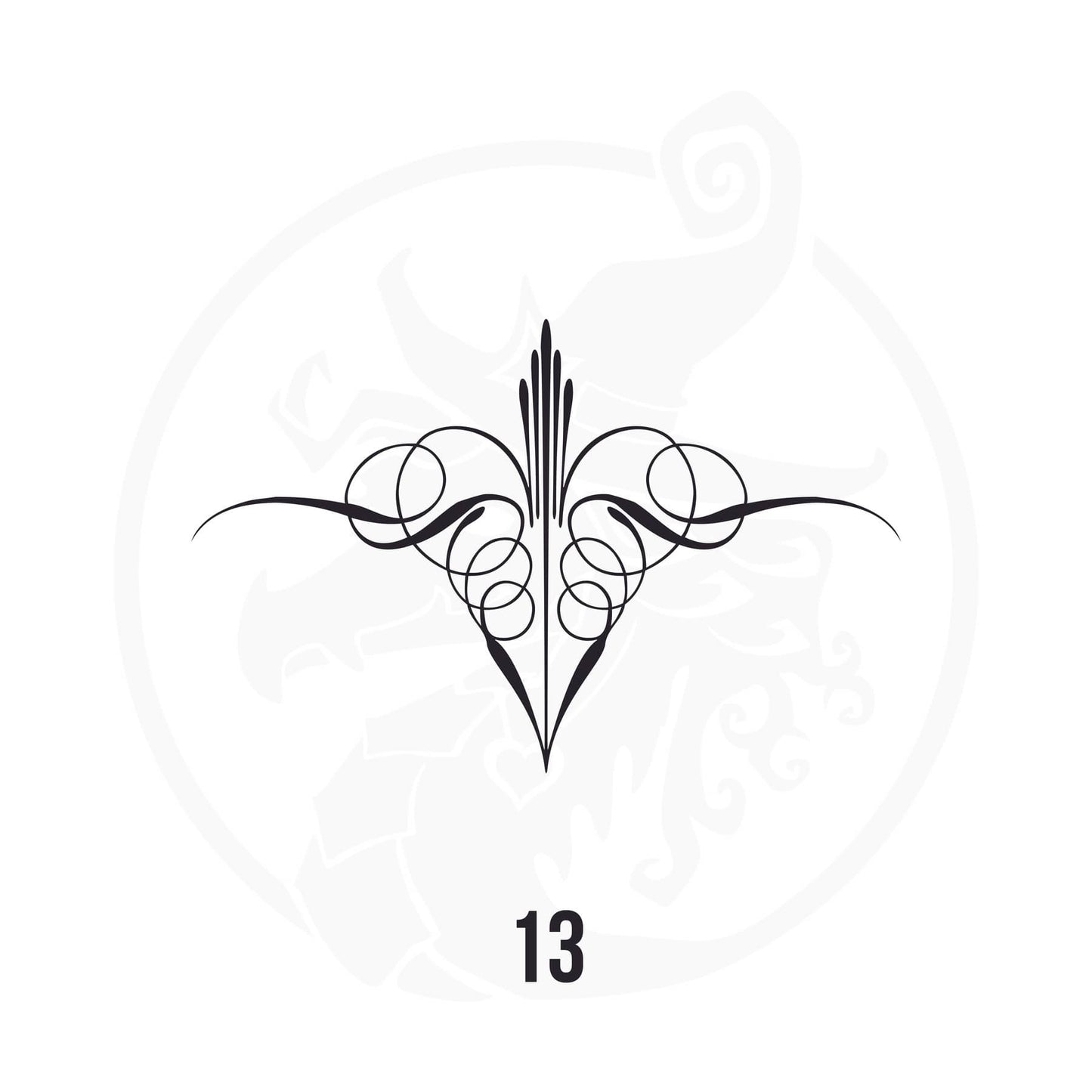 Pinstripe Vinyl Decal Series 116 Style 13, premium high-quality die-cut vinyl decal design #1 for cars, trucks, motorcycles, laptops, and more, sticker