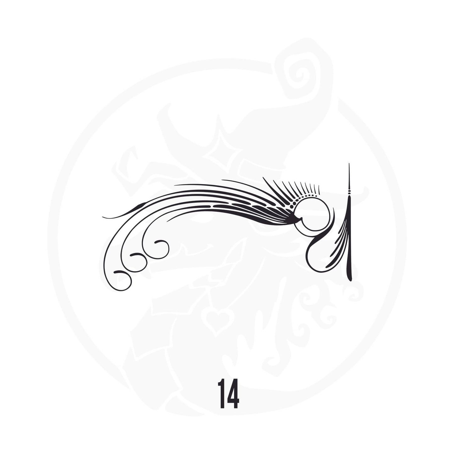 Pinstripe Vinyl Decal Series 116 Style 14, premium high-quality die-cut vinyl decal design #1 for cars, trucks, motorcycles, laptops, and more, sticker