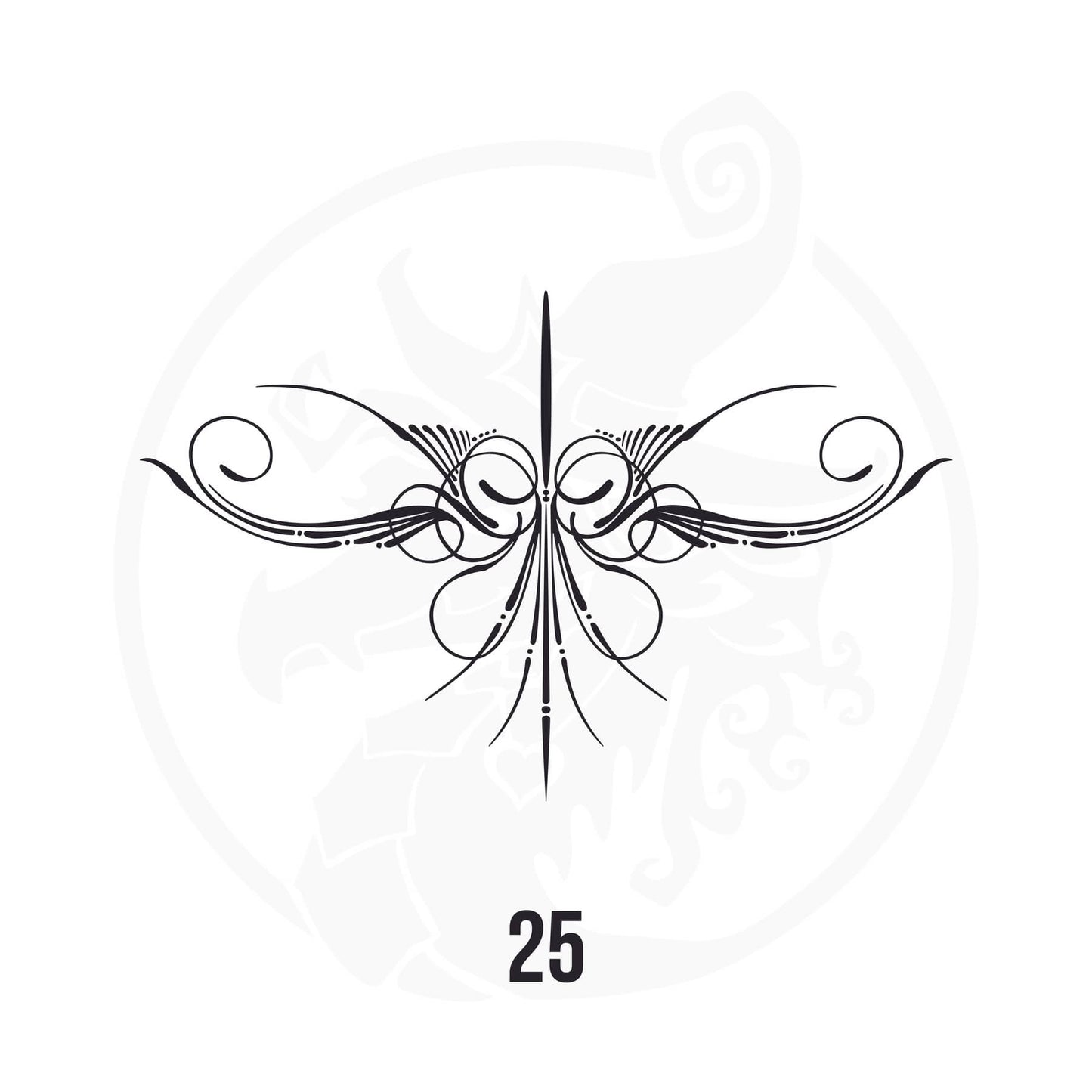 Pinstripe Vinyl Decal Series 116 Style 25, premium high-quality die-cut vinyl decal design #1 for cars, trucks, motorcycles, laptops, and more, sticker