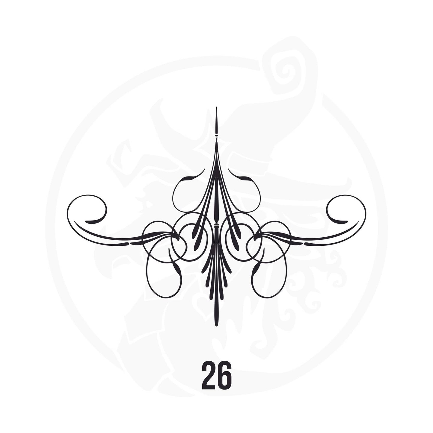 Pinstripe Vinyl Decal Series 116 Style 26, premium high-quality die-cut vinyl decal design #1 for cars, trucks, motorcycles, laptops, and more, sticker