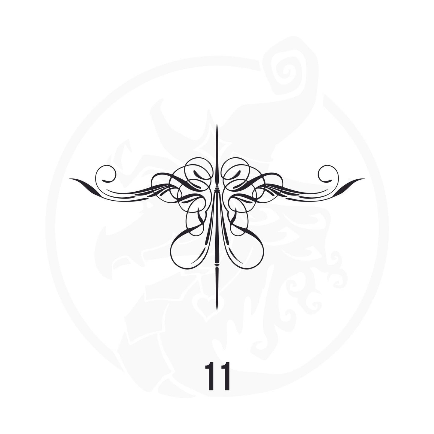 Pinstripe Vinyl Decal Series 118 Style 11, premium high-quality die-cut vinyl decal design #1 for cars, trucks, motorcycles, laptops, and more, sticker