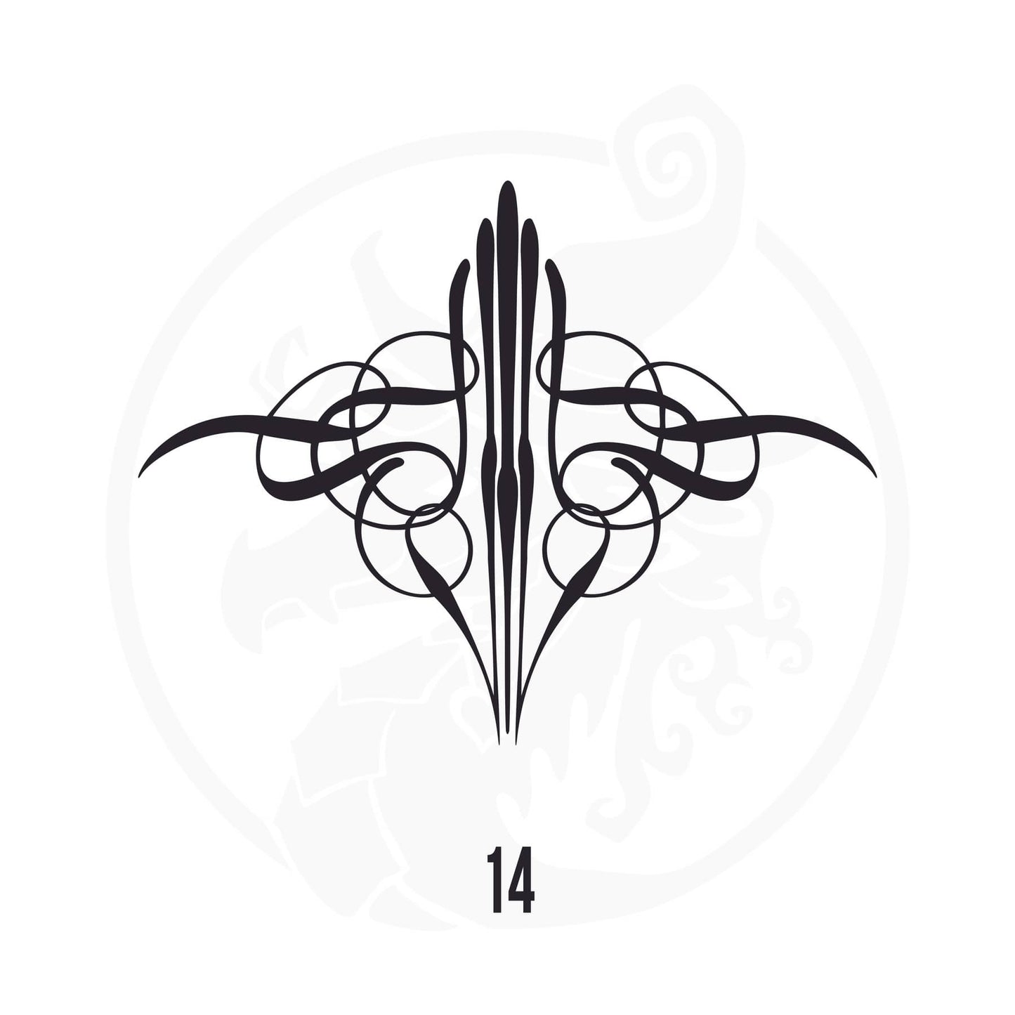 Pinstripe Vinyl Decal Series 118 Style 14, premium high-quality die-cut vinyl decal design #1 for cars, trucks, motorcycles, laptops, and more, sticker