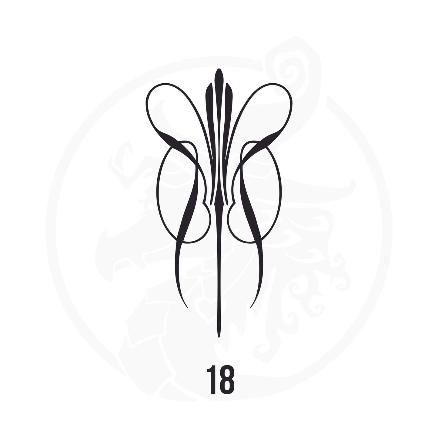 Pinstripe Vinyl Decal Series 118 Style 18, premium high-quality die-cut vinyl decal design #1 for cars, trucks, motorcycles, laptops, and more, sticker