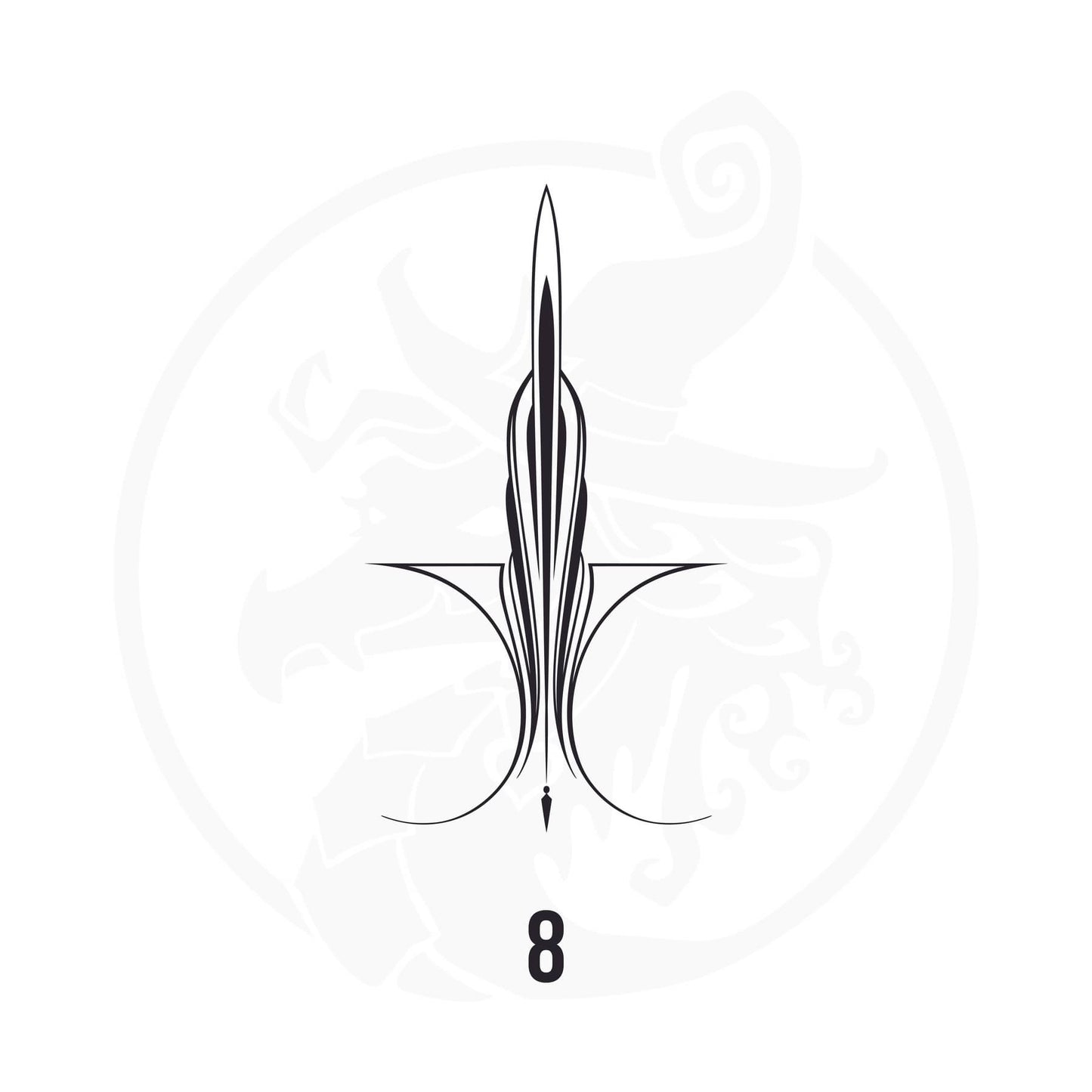 Pinstripe Vinyl Decal Series 123 Style 08, premium high-quality die-cut vinyl decal design #1 for cars, trucks, motorcycles, laptops, and more, sticker