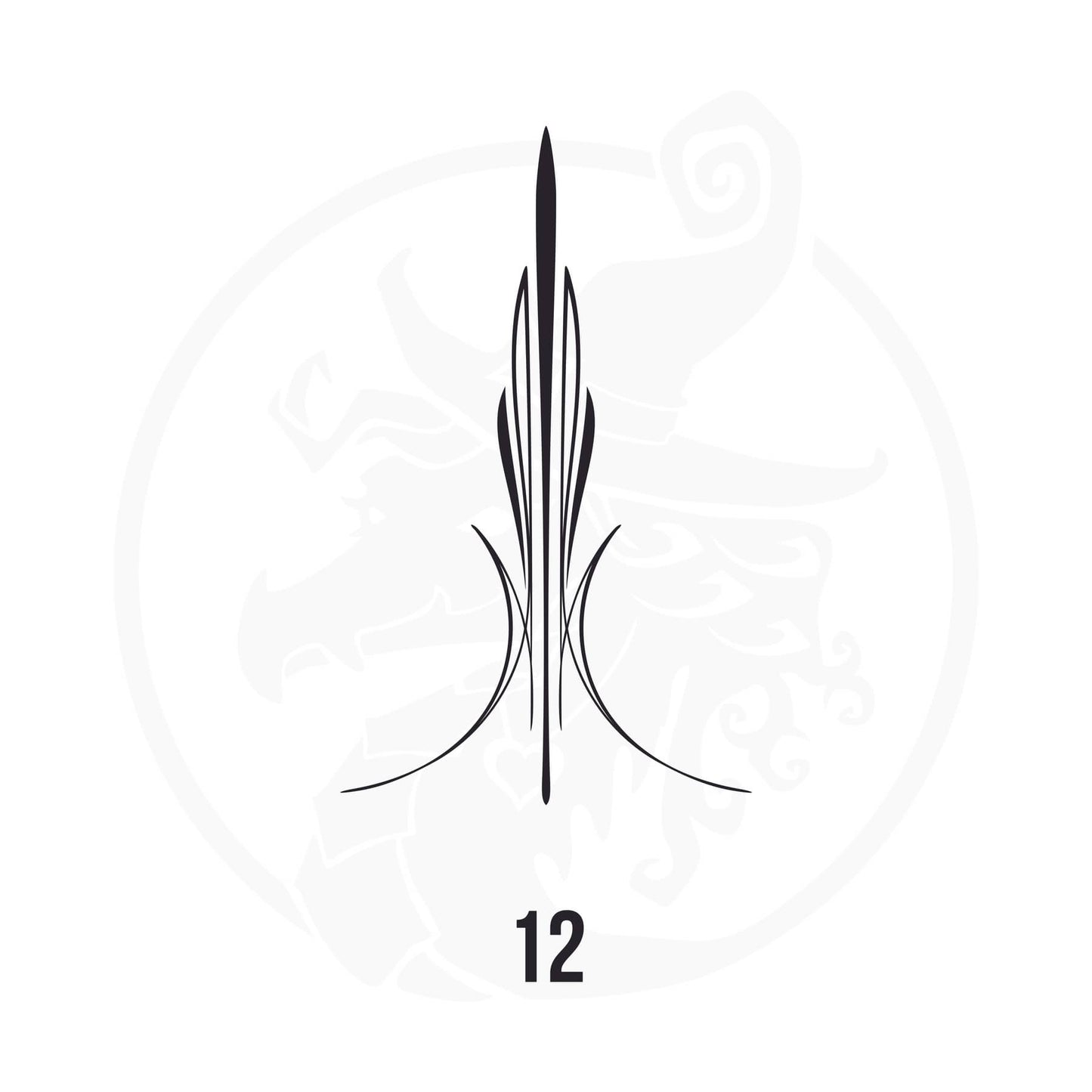 Pinstripe Vinyl Decal Series 123 Style 12, premium high-quality die-cut vinyl decal design #1 for cars, trucks, motorcycles, laptops, and more, sticker