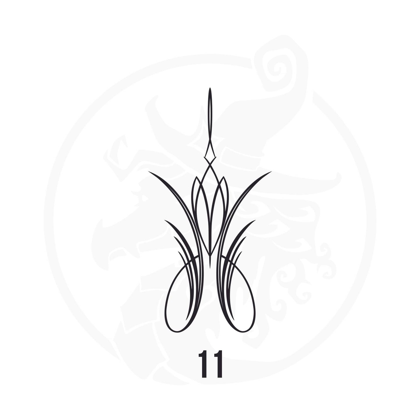 Pinstripe Vinyl Decal Series 125 Style 11, premium high-quality die-cut vinyl decal design #1 for cars, trucks, motorcycles, laptops, and more, sticker