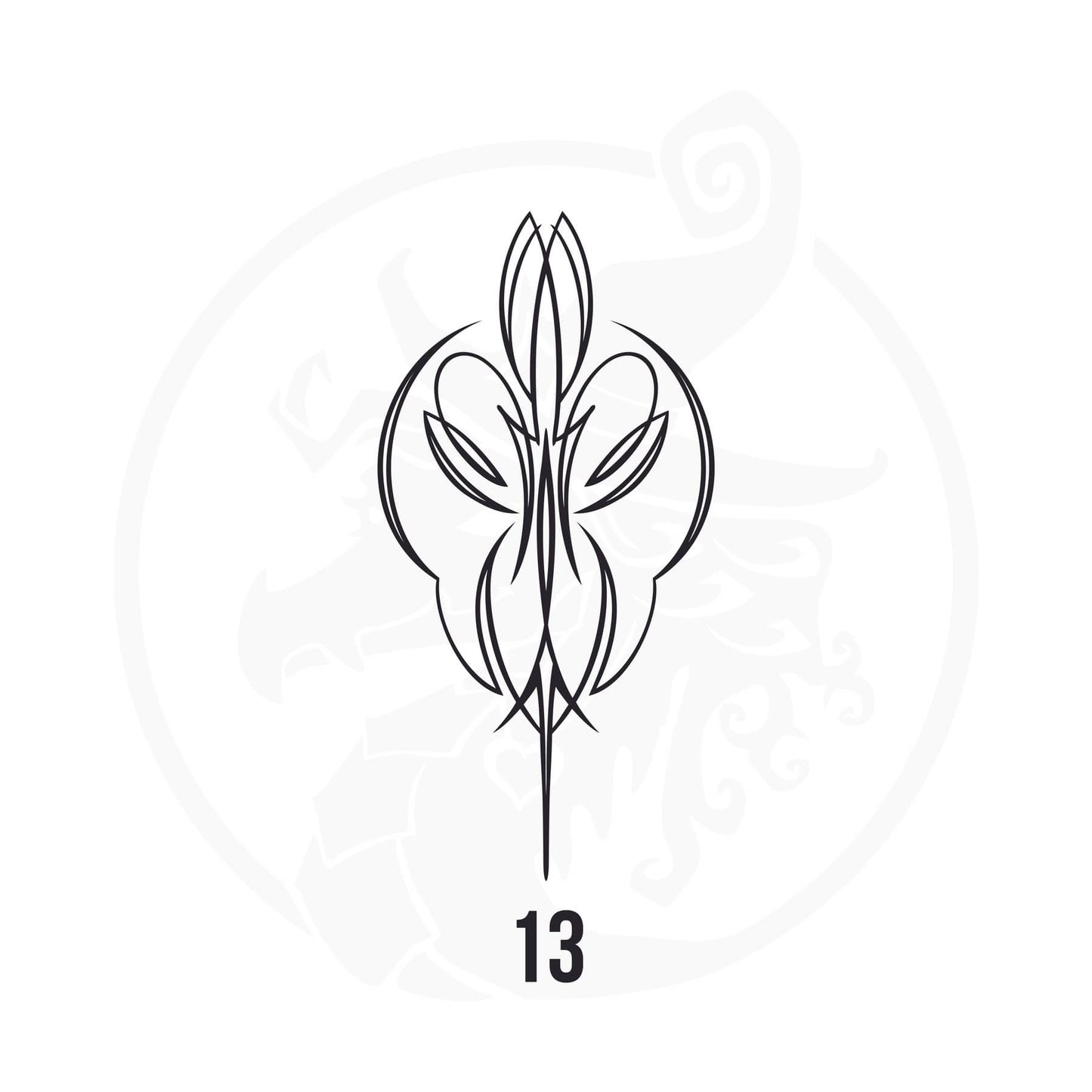 Pinstripe Vinyl Decal Series 125 Style 13, premium high-quality die-cut vinyl decal design #1 for cars, trucks, motorcycles, laptops, and more, sticker