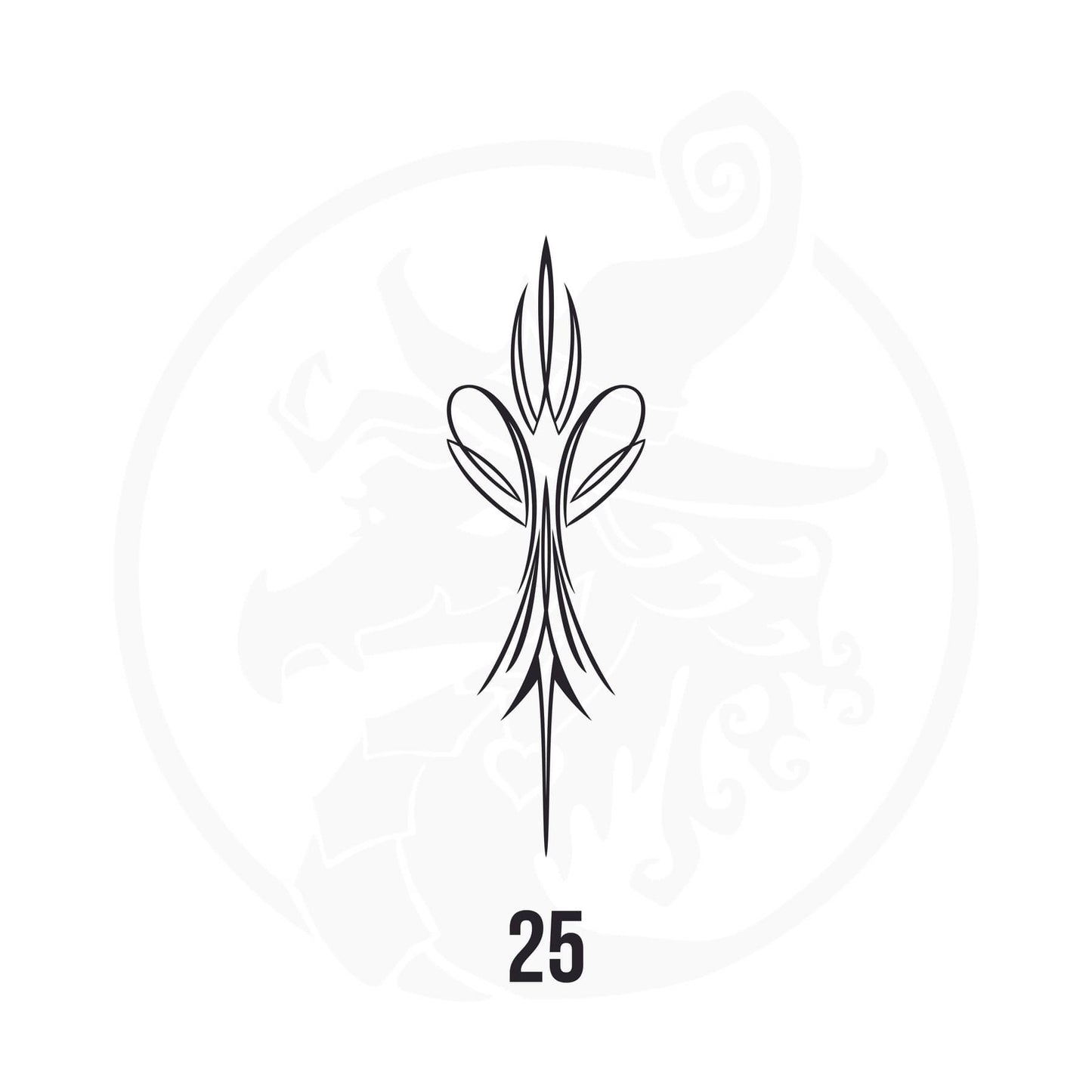 Pinstripe Vinyl Decal Series 125 Style 25, premium high-quality die-cut vinyl decal design #1 for cars, trucks, motorcycles, laptops, and more, sticker
