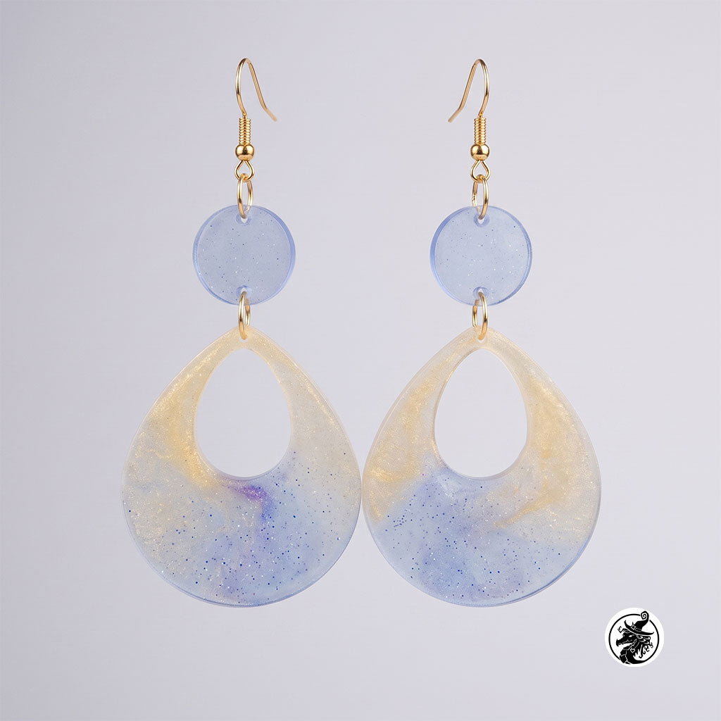 Geometric Teardrop Dangle Earrings