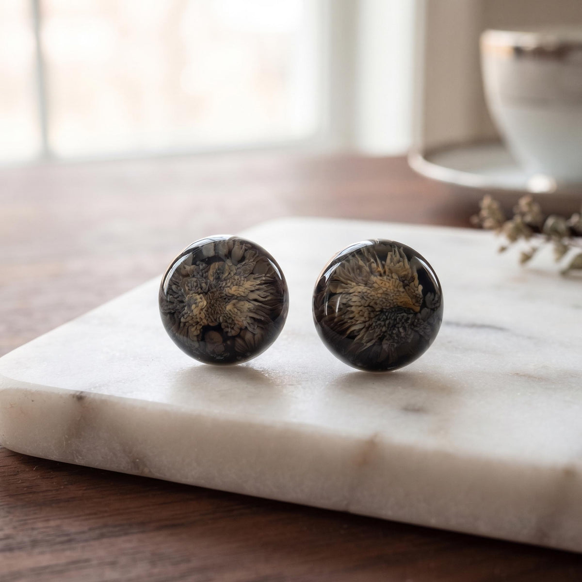 Resin Stud Earrings