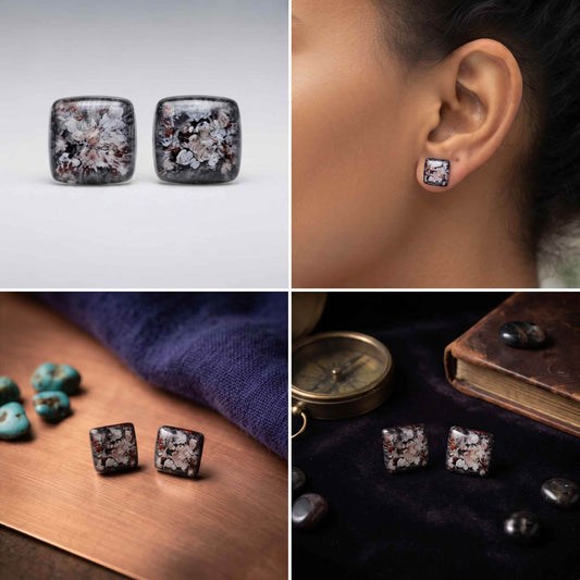 Bloom Square Stud Earrings