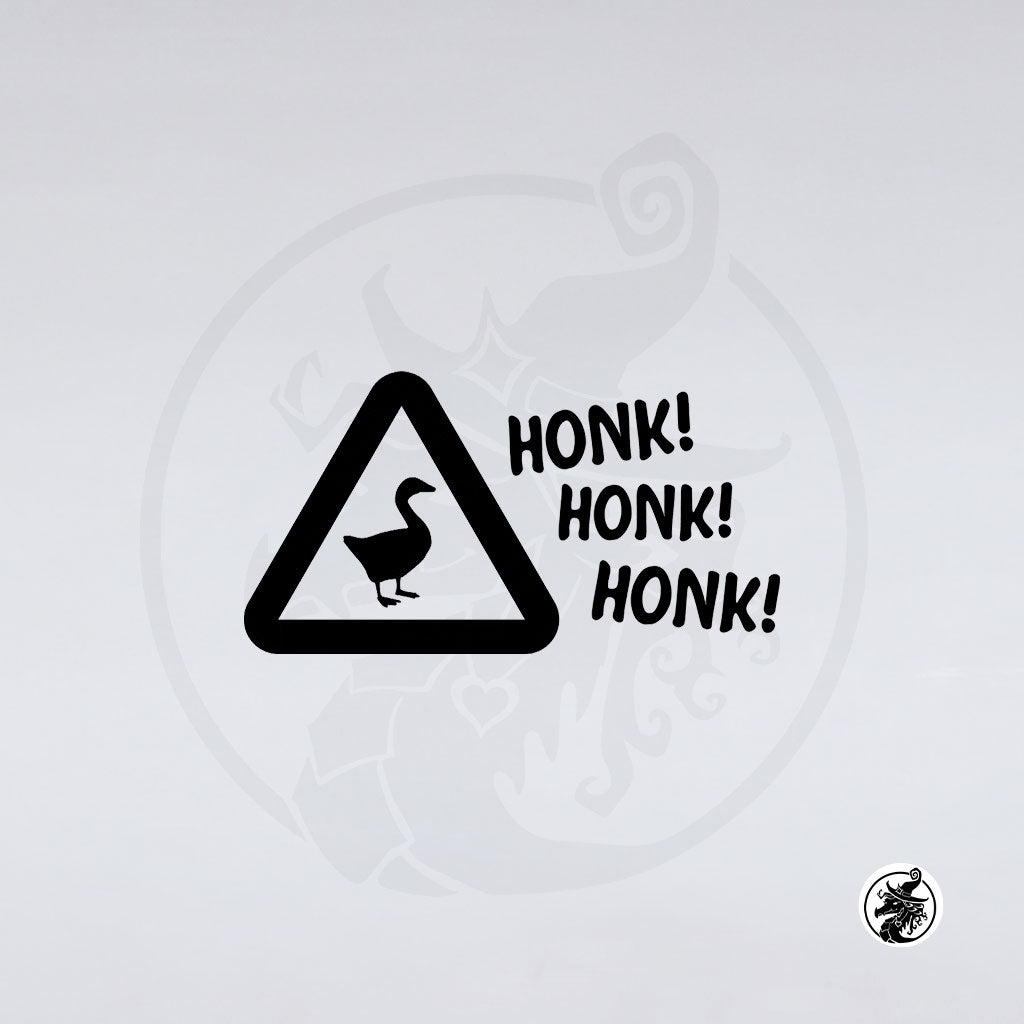 Untitled Goose Game honk warning sign