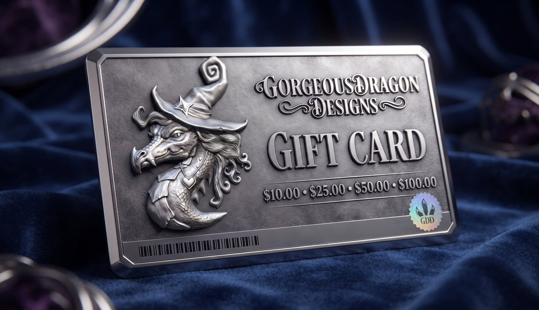 New Gift Cards Are Now Live at GorgeousDragon Designs!