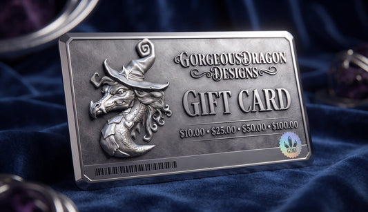 New Gift Cards Are Now Live at GorgeousDragon Designs!