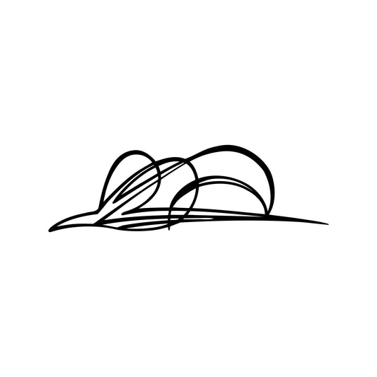 Behounek S2 pinstripe sticker decal, style 03, thin accent line.