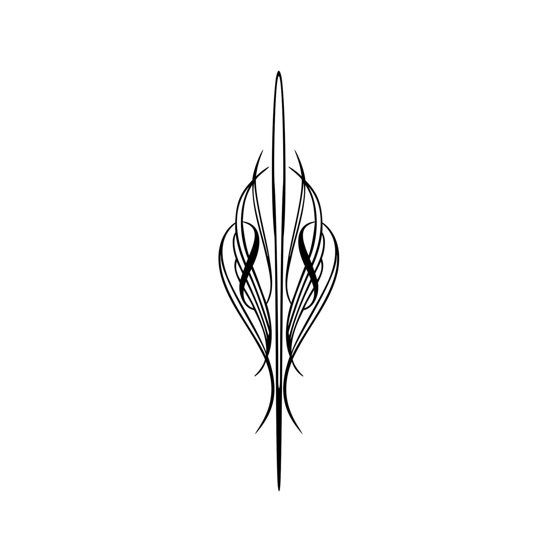 Automotive Cox pinstripe sticker decal, style 07.