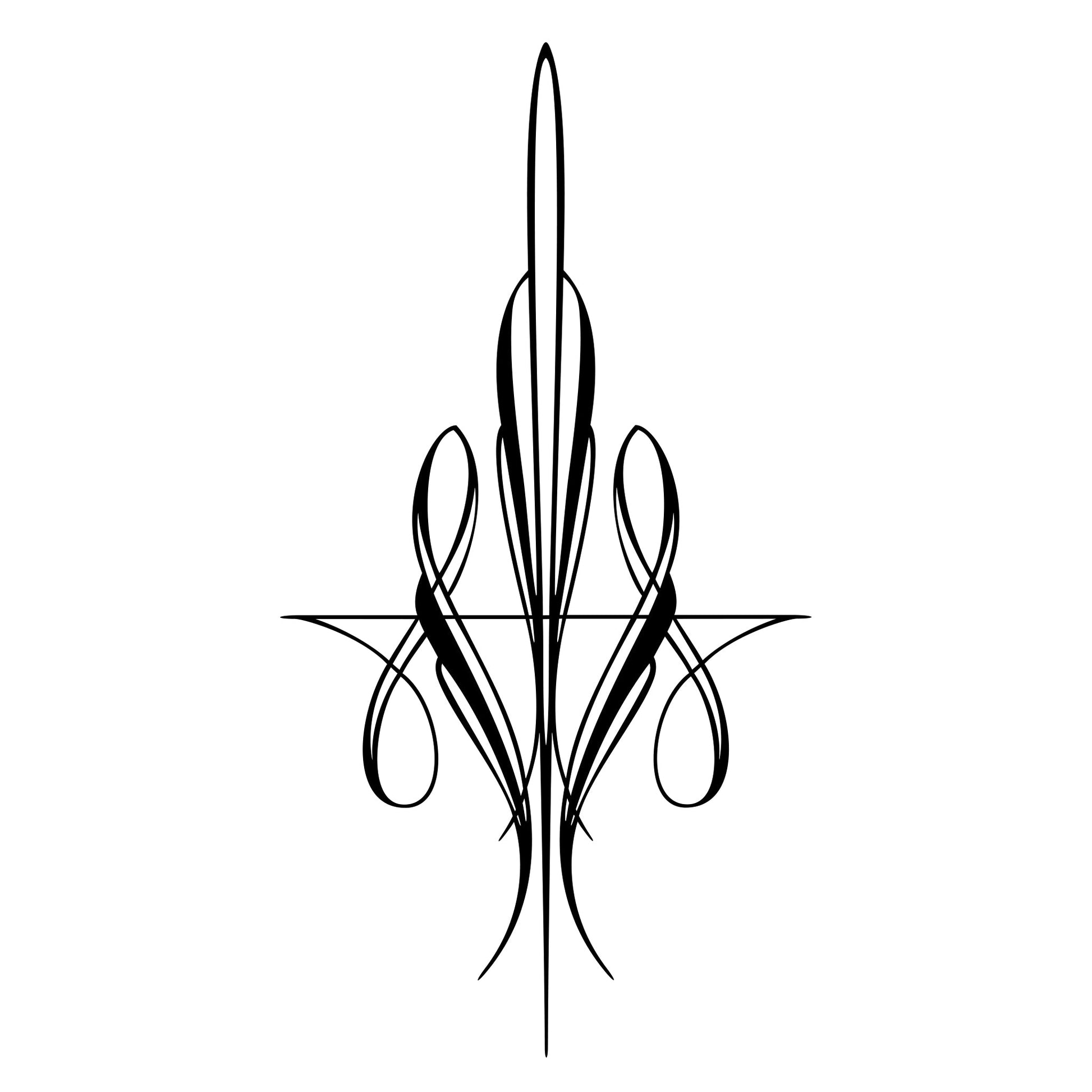 Cox pinstripe vinyl decal sticker, style 11.