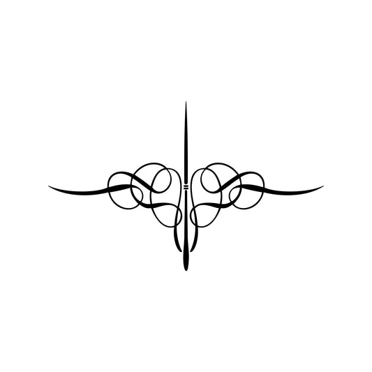 Kafka S3 pinstripe sticker decal, style 04, thin accent line.